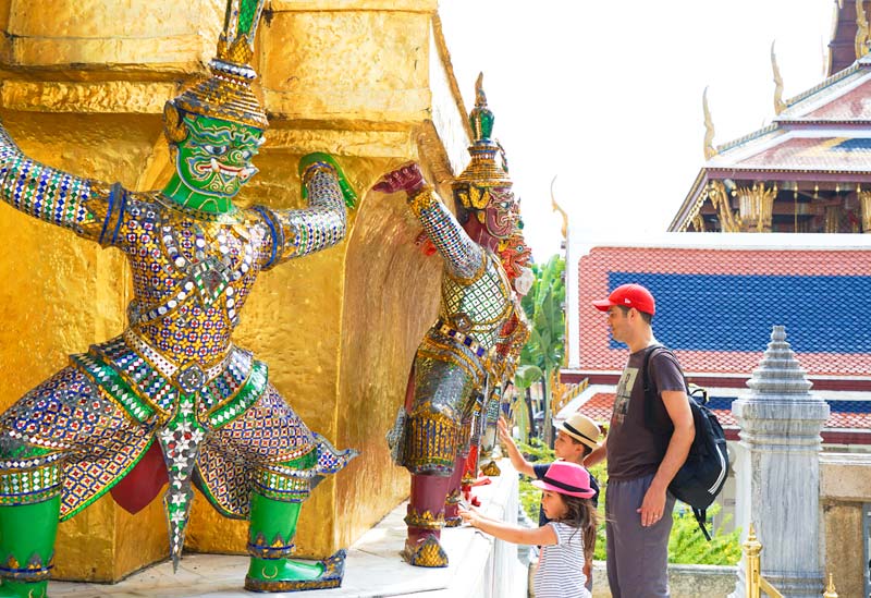 Bangkok-with-Kids-Grand Palace-Statues