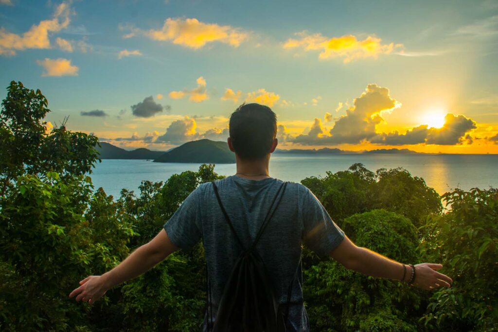 Male hiker at Koh Samui Viewpoint